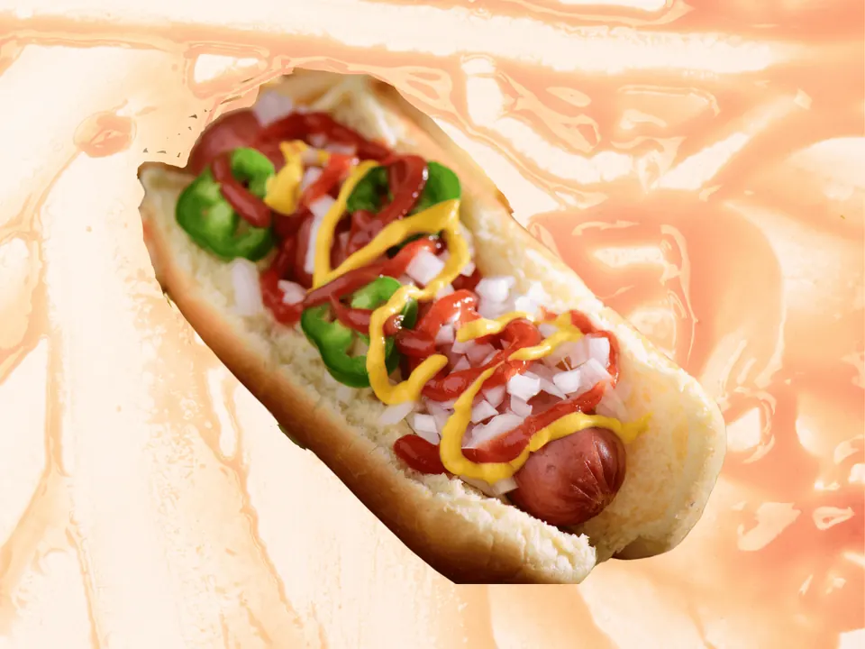 Beef Polish sausage sandwich