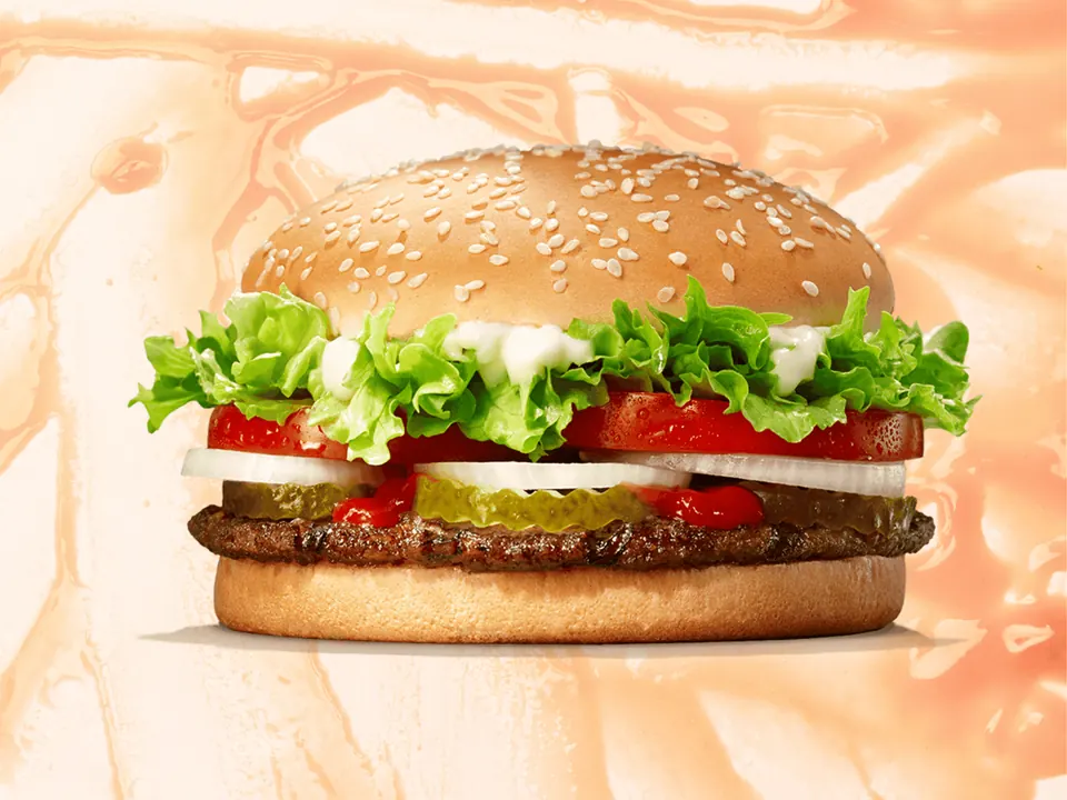 Hamburger on a toasted bun