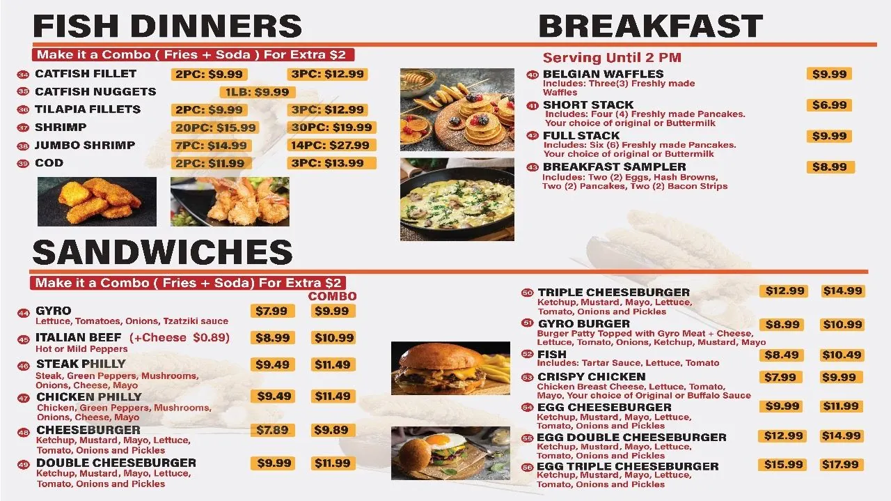 Buzzin Chicken menu board 2 of 3