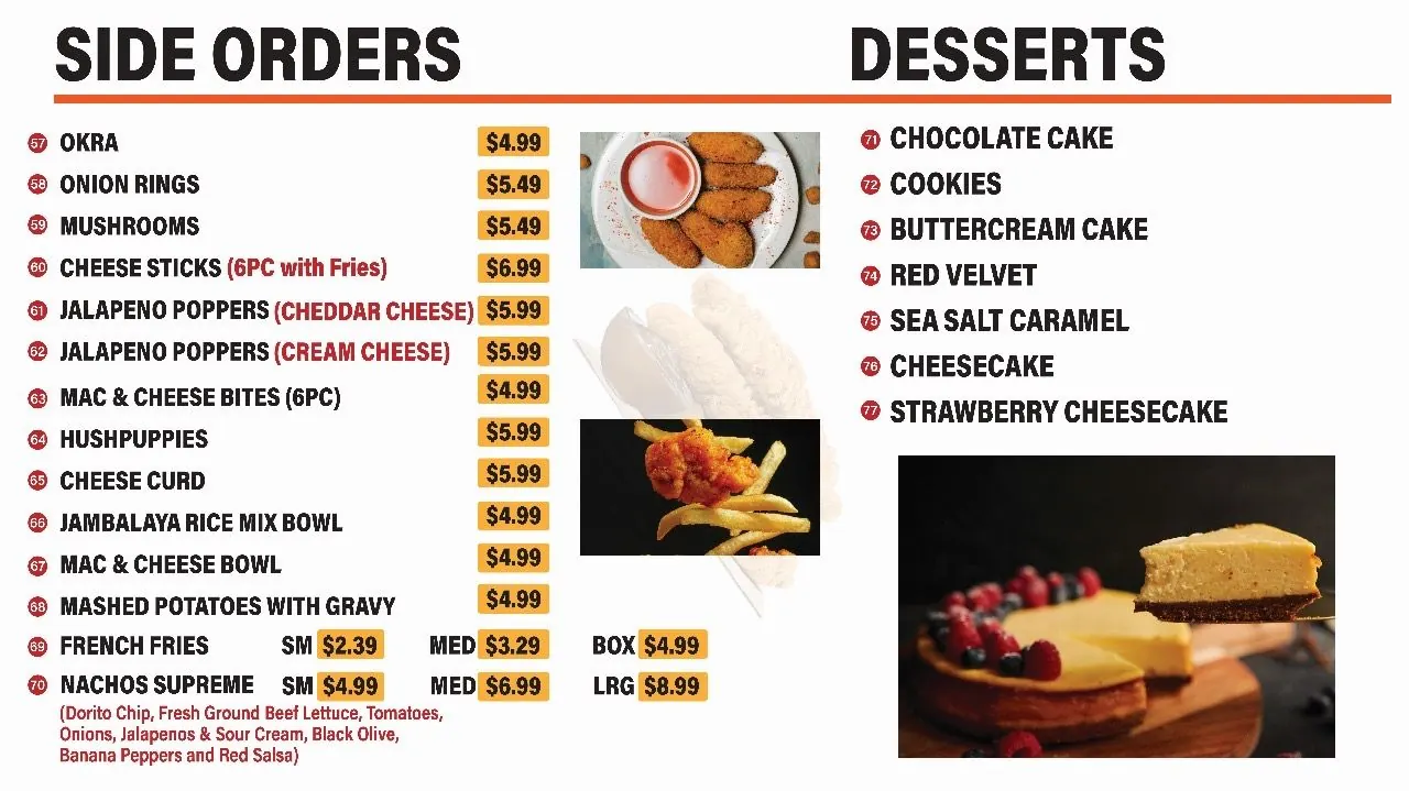 Buzzin Chicken menu board 3 of 3